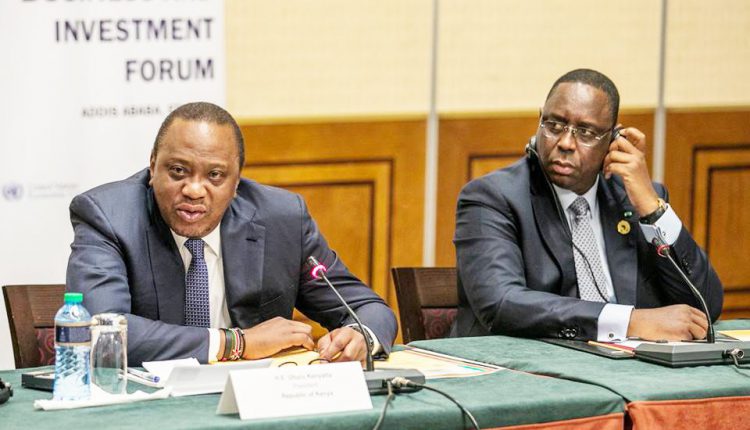 President Kenyatta at the Investment and Business Forum in Addis Ababa on 30th January 2018