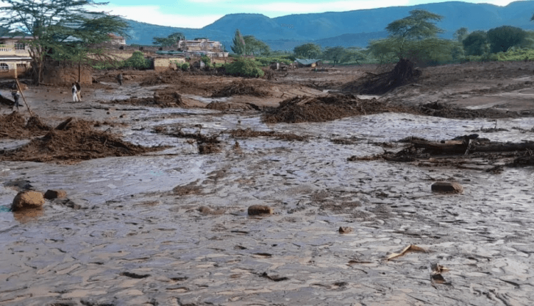 Aarea affected by floods in Mahi Mahiu.