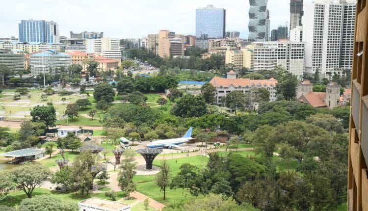 An aerial view of renovated Uhuru park.