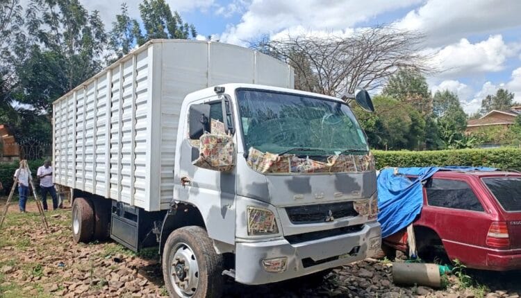 The stolen Mitsubishi lorry