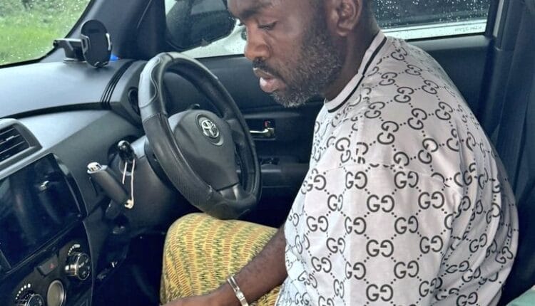 Zuher Ali Mohammed during the arrest today in Kiembeni