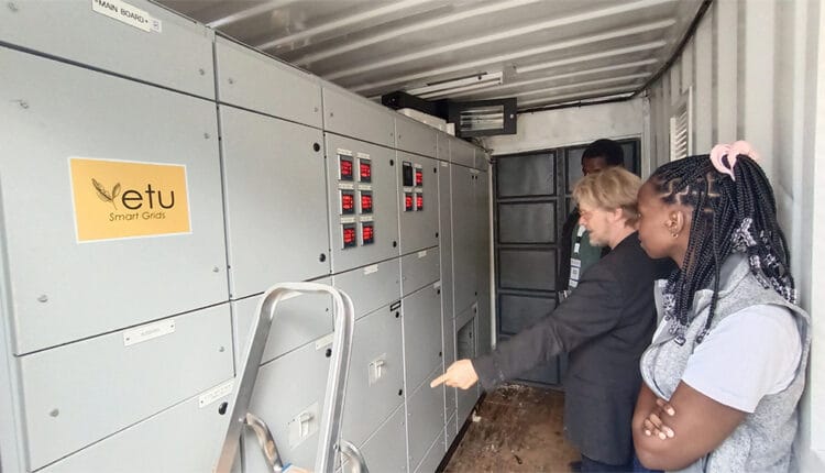 Hydrobox Container containing turbine & generator - Gitugu Hydropower Plant