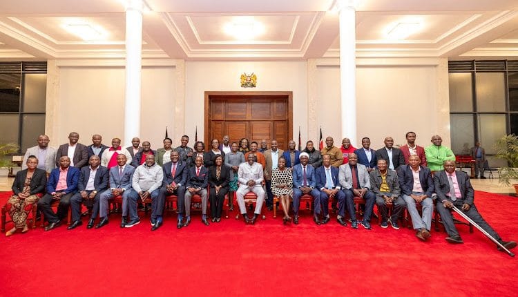 President William Ruto with leaders