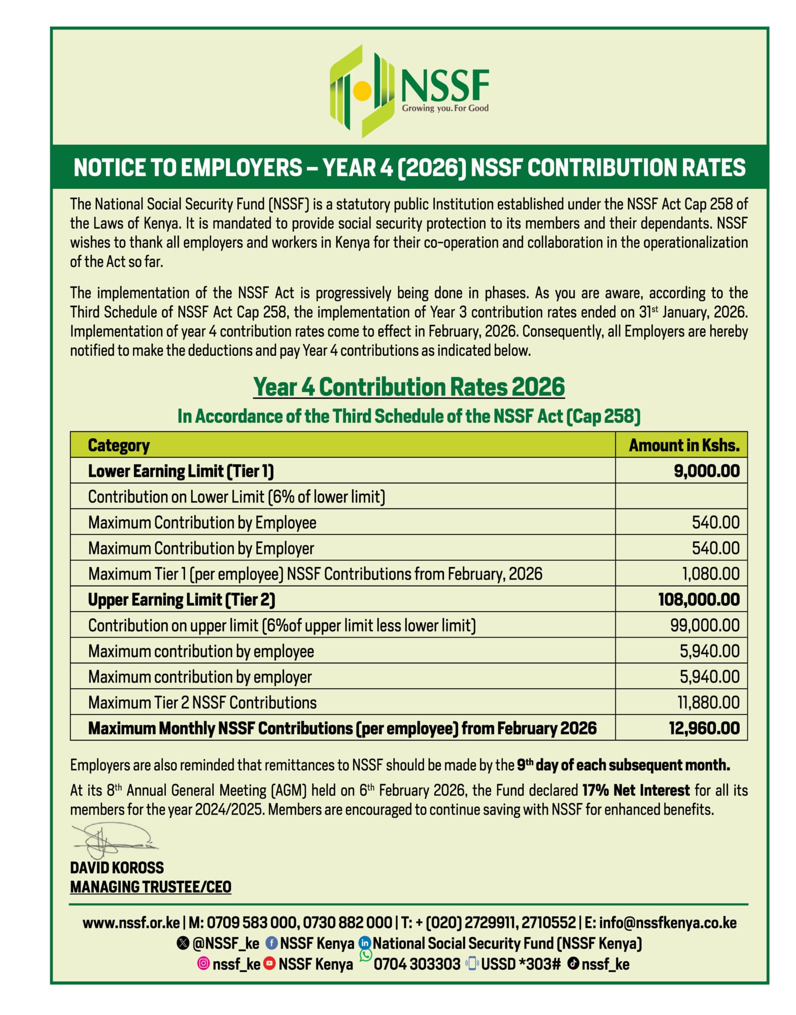 NSSF ADVERT